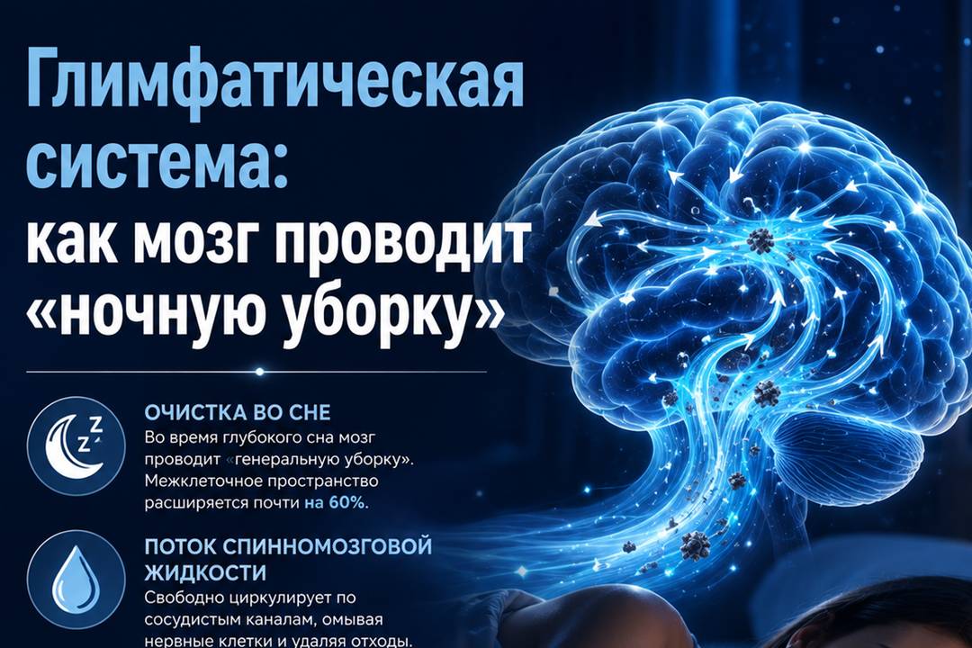 Глимфатическая система мозга. Или как мозг проводит «ночную уборку» и чем ему помочь