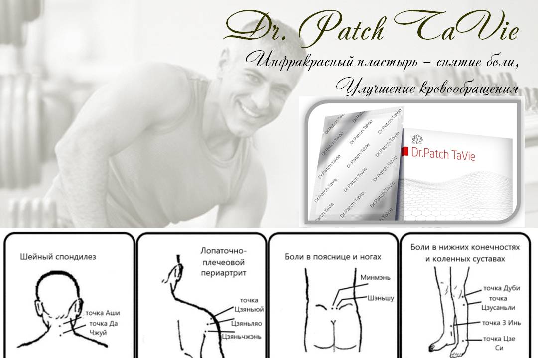 Инфракрасный пластырь Dr.Patch TaVie (Доктор патч ТаВи) - снятие боли, улучшение кровообращения.